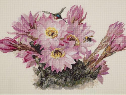 Набор для вышивания PANNA Золотая коллекция C-1987 ЦВЕТУЩИЙ КАКТУС 39х27