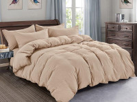 Постельное белье из жатого микросатина АЛЬВИТЕК FLUPPY SLEEP-022 бежевое 50х70 (2шт), 70х70 (2шт) евро