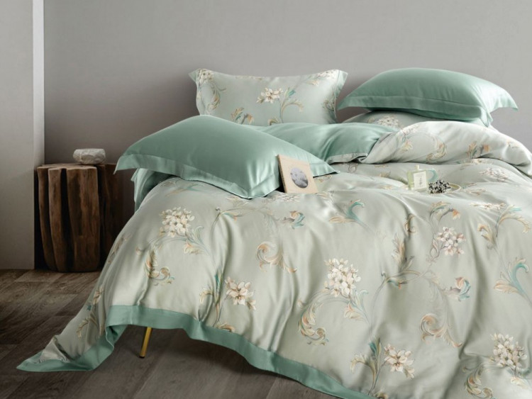 Постельное белье из тенсела люкс ASABELLA 1974-6 50х70 (2шт) и 70х70 (2шт) евро