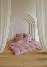 Постельное белье с простыней на резинке 180х200 GERMAN GRASS ROSE BRILLIANT GRASS 50х70 (2шт), 70х70 (2шт) евро