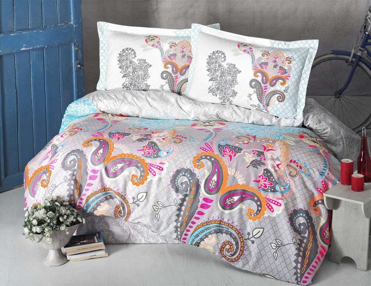 Постельное белье ALTINBASAK RANFORCE NEON ESPERANZA бежевое 50х70 (2шт) евро