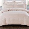 Постельное белье из макосатина с вышивкой KARNA NELI пудра евро