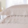 Постельное белье из макосатина с вышивкой KARNA NELI пудра евро