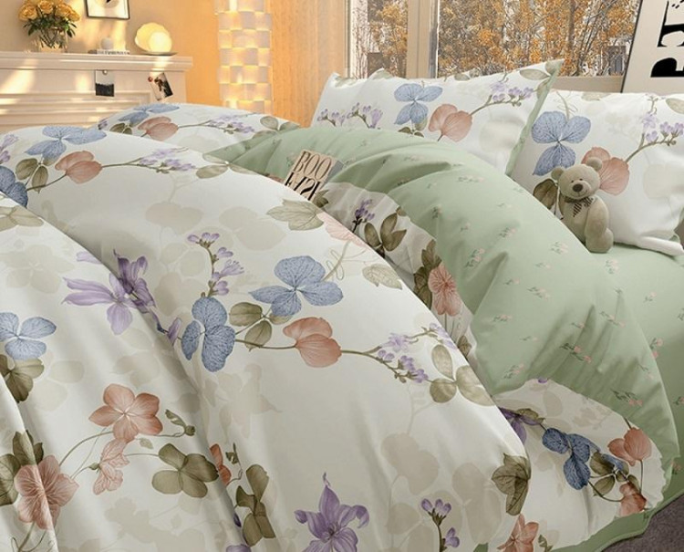 Постельное белье из печатного сатина SAILID B-504-1 1,5-спальное