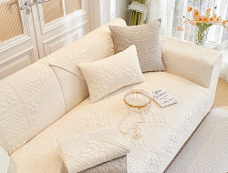 Набор накидок на диван из велюра TANGO SOFA кремовый 90х160 (2шт)