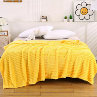 Плед фланелевый CRISTELLE STRIPE PREMIUM желтый 200х220