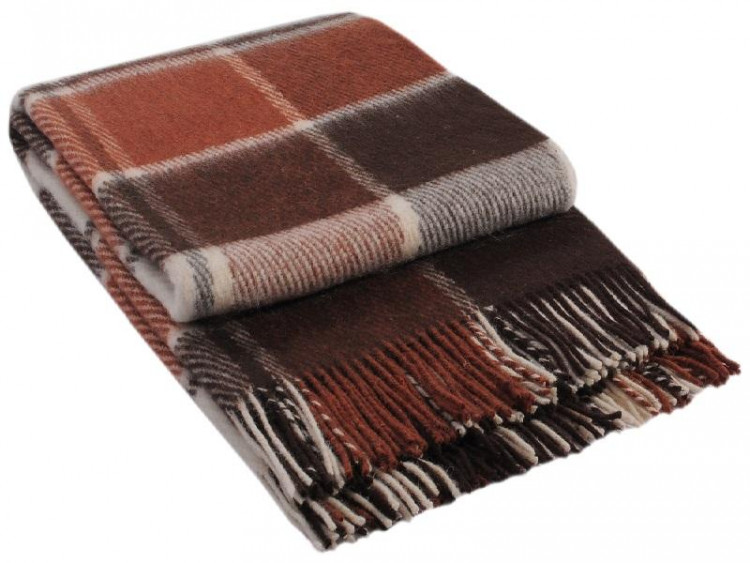 Плед из новозеландской шерсти и полиэстера VLADI ЭЛЬФ 05-03 170х210