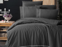 Постельное белье из DELUXE ранфорса KARVEN N030 ALISA ANHTRACITE 50х70 (2шт), 70х70 (2шт) семейное