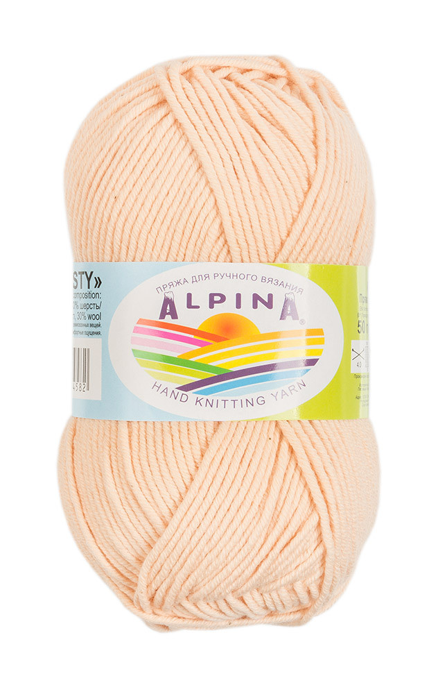 Пряжа ALPINA MISTY №11 персиковая 70% хлопок, 30% шерсть 10 шт х 50 гр, 105 м +/- 5 м