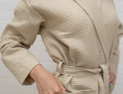 Халат женский вафельный NUSA S беж