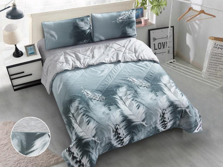 Постельное белье из микросатина с одеялом TANGO DE VERANO Y100-80 50х70 (1шт), 70х70 (1шт) 1,5-спальное