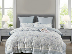 Постельное белье фланелевое из тенсела ASABELLA Фарфор 50х70 (2шт) и 70х70 (2шт) евро
