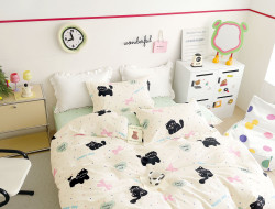 Постельное белье из твил-сатина TANGO хеппи крема 50х70 (2шт), 70х70 (2шт) евро