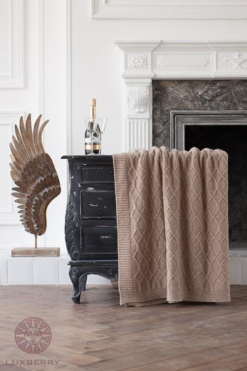 Плед LUXBERRY LUX 44 бежевый/золотой 150х200