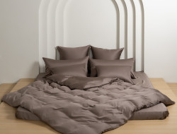 Постельное белье с простыней на резинке 160х200 GERMAN GRASS HAVANA BROWN BRILLIANT GRASS 50х70 (2шт) семейное