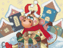 Кристальная (алмазная) мозаика ФРЕЯ ALVK-75 Бычок