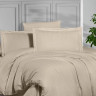 Постельное белье из страйп сатина KARVEN N164-SS-012 SAMPANYA бежевое 50х70 (2шт), 70х70 (2шт) семейное