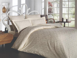 Постельное белье из хлопкового жаккарда KARVEN N301 DAMASK CREAM 50х70 (2шт), 70х70 (2шт) евро