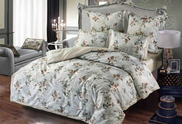 Постельное белье из сатина с вышивкой  SAILID D-208-3 евро