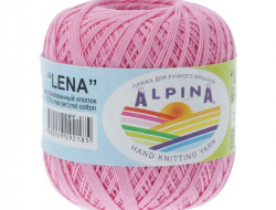 Пряжа ALPINA LENA №25 розовая 100% мерсеризованный хлопок 10 шт х 50 гр, 280 м +/- 15 м