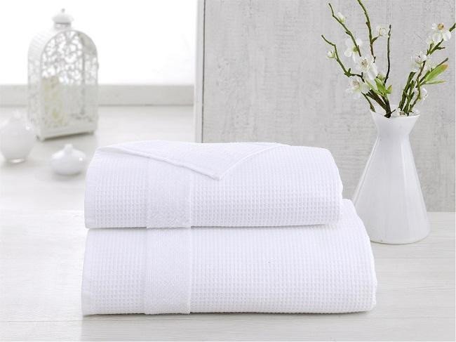 Полотенце двухстороннее из микрокоттона KARNA TRUVA белое 90х150