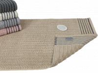 Коврик для ног махровый хлопковый KARVEN KV434 LINE bej 50х80