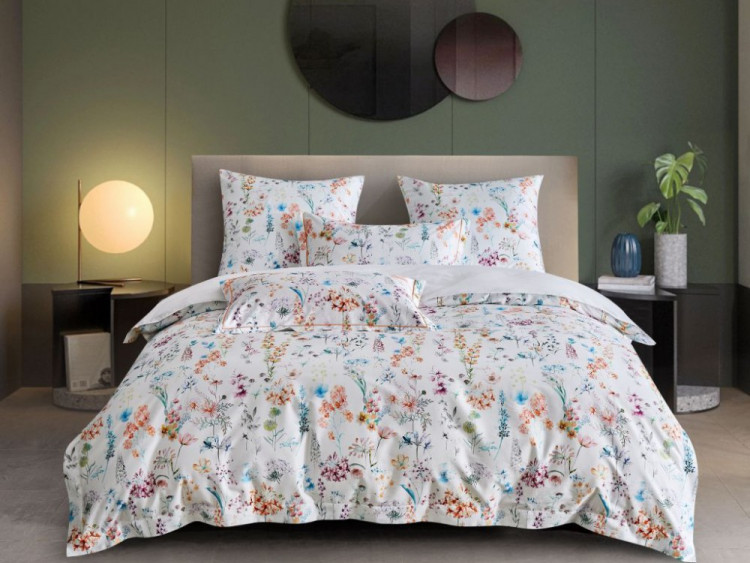 Постельное белье из египетского хлопка Premium ASABELLA 2057-6 50х70 (2шт) и 70х70 (2шт) евро