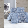 Постельное белье из ранфорса KARVEN N022 POLCA INDIGO 50х70 (1шт), 70х70 (1шт) 1,5-спальное