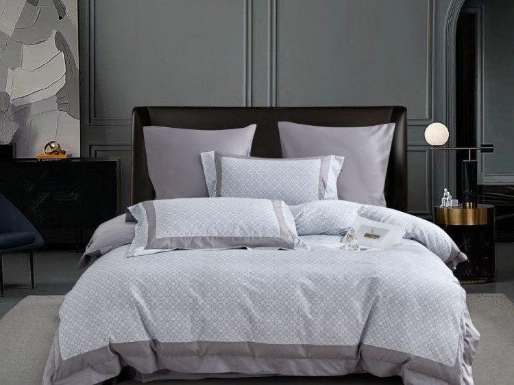 Постельное белье из египетского хлопка Premium ASABELLA 2155-6 50х70 (2шт) и 70х70 (2шт) евро