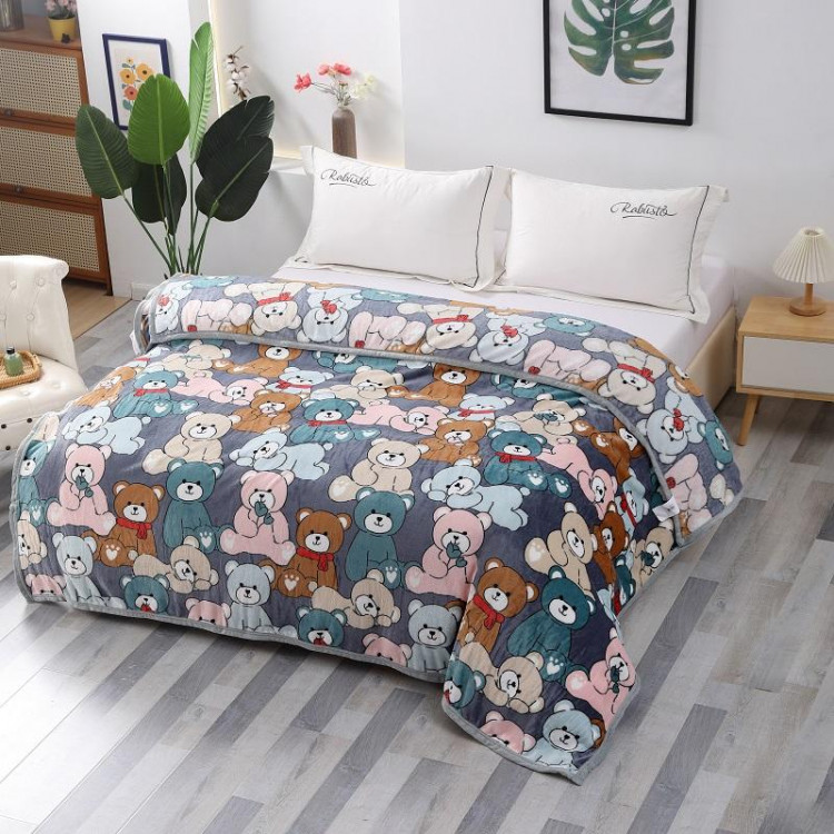 Плед из микрофибры TANGO ФЛАНЕЛЬ МИШКИ 200х220