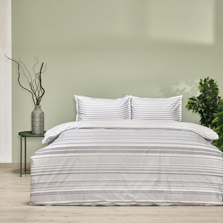 Постельное белье из ранфорса TAC RANFORCE CHAIN серое евро