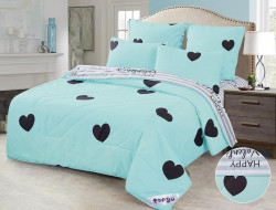 Постельное белье из микросатина с одеялом TANGO DE VERANO  Y-06 50х70 (1шт), 70х70 (1шт) 1,5-спальное