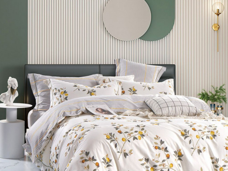 Постельное белье из сатина ASABELLA 1925-6 50х70 (2шт) и 70х70 (2шт) евро