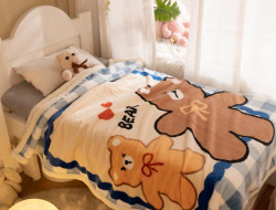 Плед детский фланелевый из микрофибры с шерпой TANGO LEONCELLO LEO1410-24 100х140