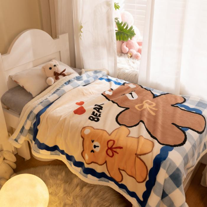 Плед детский фланелевый из микрофибры с шерпой TANGO LEONCELLO LEO1410-24 100х140