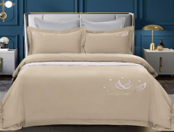 Постельное белье из сатина с вышивкой KARVEN N005-653 50х70 (2шт), 70х70 (2шт) семейное