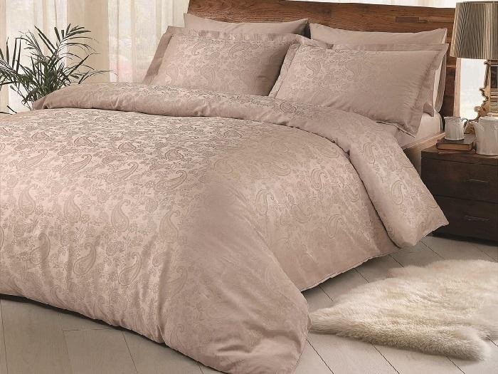 Постельное белье из LUX жаккарда в PVC TAC BRINLEY vizon евро