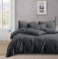Постельное белье из люксового сатина АЛЬВИТЕК ОCA-006 графит 70х70 (2шт) 2-спальное