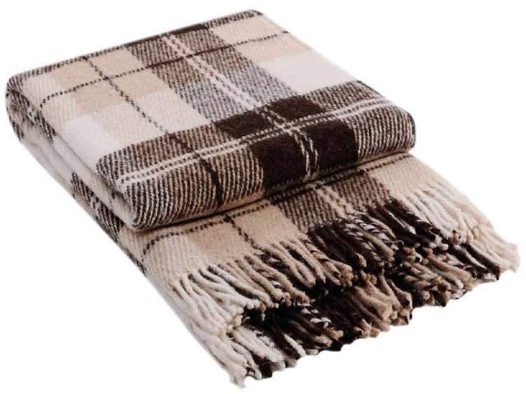 Плед из новозеландской шерсти и полиэстера VLADI ЭЛЬФ 02-01 140х200