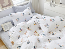 Постельное белье из сатина TANGO lovely pet 50х70 (2шт) 2-спальное