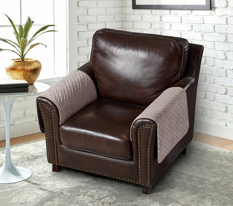 Накидка на подлокотники из микрофибры TANGO SOFA светло-коричневая 50x70 (1шт)