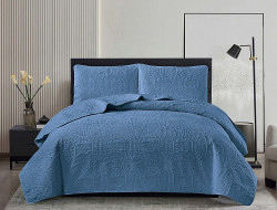 Покрывало тонкое велюровое TANGO CASABLANCA светло-синее 220х240