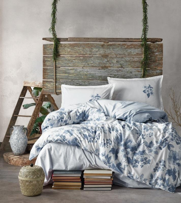 Постельное белье из ранфорса KARVEN N023/1 MIAROSA BLUE V-1 50х70 (2шт) евро