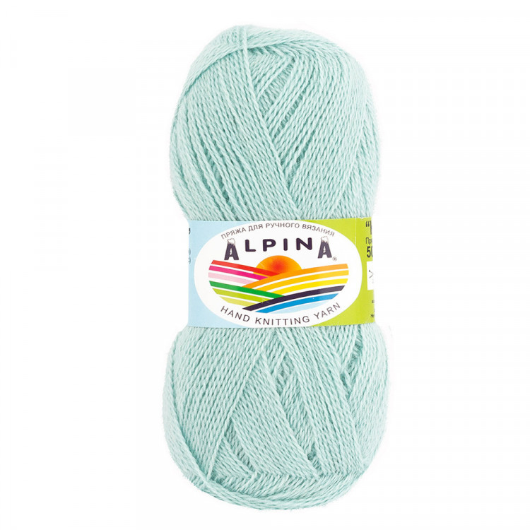 Пряжа ALPINA KLEMENT №25 светло-бирюзовая 80% альпака, 20% мериносовая шерсть 4 шт х 50 гр, 300 м +/- 10 м