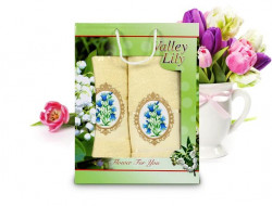 Набор махровых полотенец в коробке GULCAN VALLEY VAR-08 50х90 (1шт) и 70х140 (1шт)