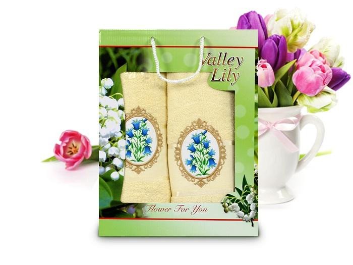 Набор махровых полотенец в коробке GULCAN VALLEY VAR-08 50х90 (1шт) и 70х140 (1шт)