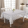 Скатерть из полиэстера с кружевом KARNA MARION белая 150х220
