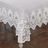 Скатерть из полиэстера с кружевом KARNA MARION белая 150х220