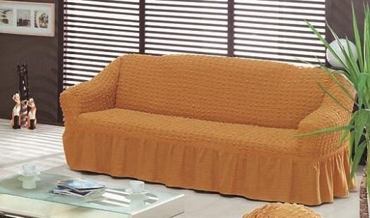 Чехол на трехместный диван BULSAN горчичный