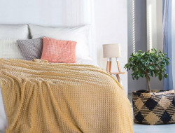 Плед однотонный фланелевый TANGO BARRETTA 04 бежевый 150х200